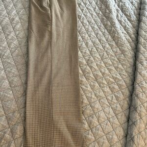 Aritzia Effortless Pant in Bertie TN / Tan Checkered Dress Pants